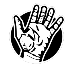 TG11 LLC logo: an open hand in a black circle